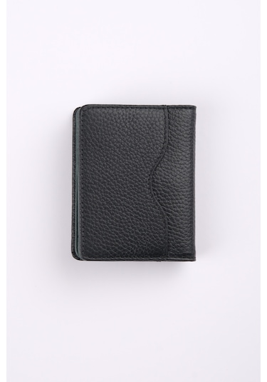 Ancora Leather Hakiki Deri Kartlık-26207 Siyah - Yeşil