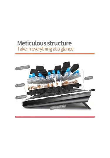 Fastbuy Mavi Anahtarlı Kablolu Usb Konektörlü Mekanik Klavye