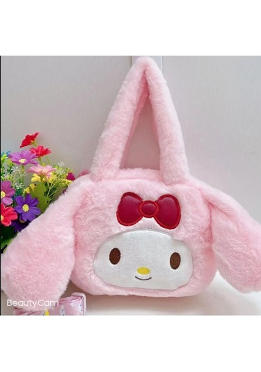 Melodi Peluş Çanta Açık Pembe