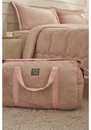 Karaca Home Flufy Çift Kişilik Soft Dream Comfort Set Pudra Pudra