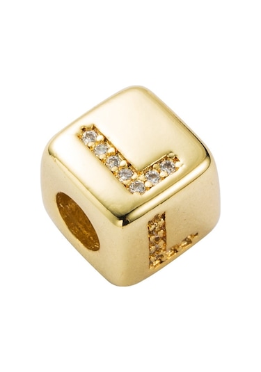 İngilizce Mektup Boncuk Bilezik Pirinç Mikro Kakma Çift Kırmızı Dize Çekme Dıy Bilezik Takı, Stil: L Çok Renkli