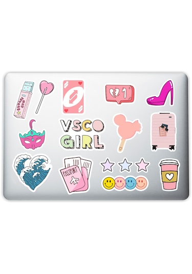 Vsco Girl Laptop Notebook Tablet Telefon Sticker Set 011