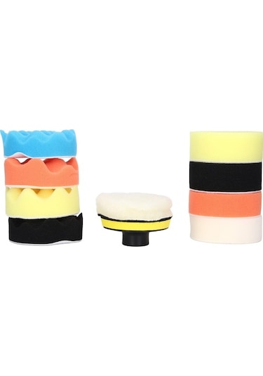 Besthome1 3 İnç Araba Cilalama Seti: Köpük Ve Yün Pedler, Parlatma, Cilalama Ve Koruma