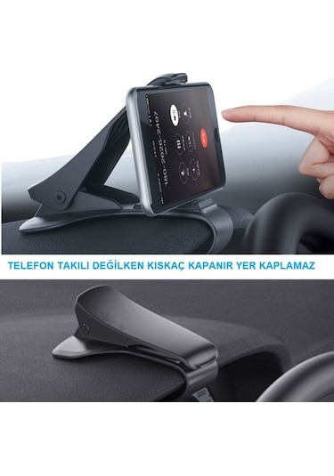 Triline Araba Telefon Tutucu Kolay Sabitleme Kıskacı