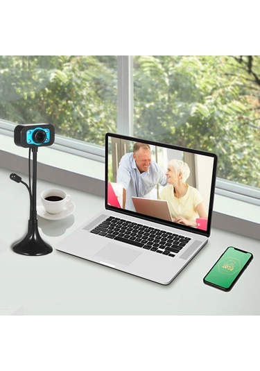 Fortunelane Usb 8mp Hd Webcam Mikrofon, Gece Görüş, 360 Dön, Dizüstü/kablosuz Kamера