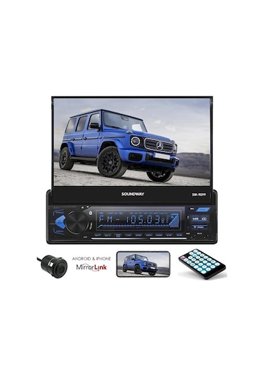 Sw-9099 İndash Teyp 7 İnç 4x50 Watt Bluetooth Mirrorlink