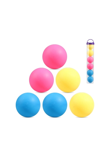 Ranyeek 6 Adet 40mm Üç Yıldızlı Tenis Topu - İyi Zıplama, Profesyonel Antrenman Ve Robotlar İçin Sarı+mavi+pembe