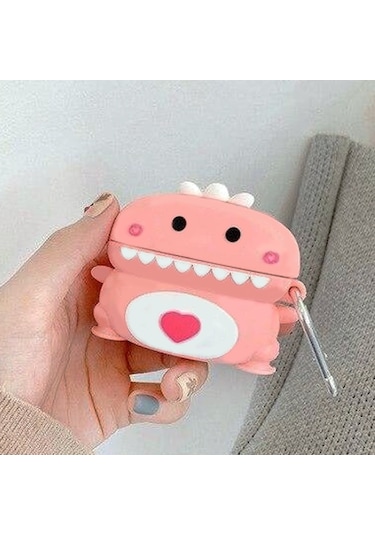 Microsonic AirPods Pro Kılıf Cartoon Figürlü Silikon Dinazor