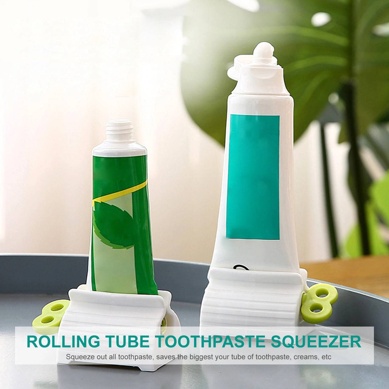 Yaleker 3 Adet Mavi Dikey Manuel Diş Macunu Sıkıcı - Abs Malzeme, Kaymaz Altlık, Krem Ve Krem Tüpü İçin Uygun Mavi 3