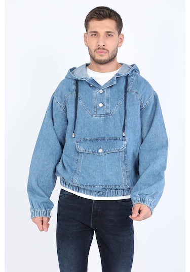 Keepout Erkek Jean Sweatshirt Mavi 001