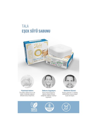 Tala Cilt Arındırıcı Besleyici Ve Yumuşatıcı Doğal Eşek Sütlü Sabun 150 G