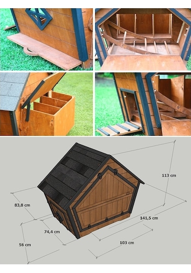 Mandu Ahşap Tavuk Kümesi 10 Tavuk Kapasiteli