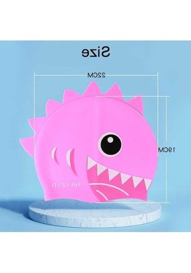 Dm Sevimli Karikatür Su Geçirmez Silikon Çocuk Yüzme Kap Balık Terazisi Kraliyet Mavi Mavi