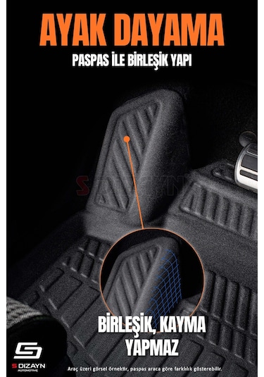 S-dizayn Hyundai İ20 3d Pro Havuzlu Paspas Ve Bagaj Havuzu Seti 2'li Set 2014-2020 A+ Kalite