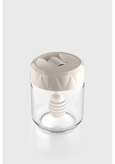 Renga Lexa 210 Ml Bej Kapaklı Cam Bal Kavanozu 201008 Bej