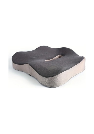 Xuweiwei 1 Adet Koltuk Minderi Hafıza Köpük Oturma Minderi Ergonomik Merkez Oluklu Ofis Ev Araç Koltuğu Uzun Süreli Kullanım Kaymaz Tabanlı Altın