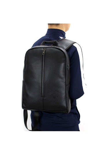 Unisex Kulaklık Çıkışlı Dosya Evrak ve 15 inç Laptop Bölmeli Sırt Çantası Siyah Renk