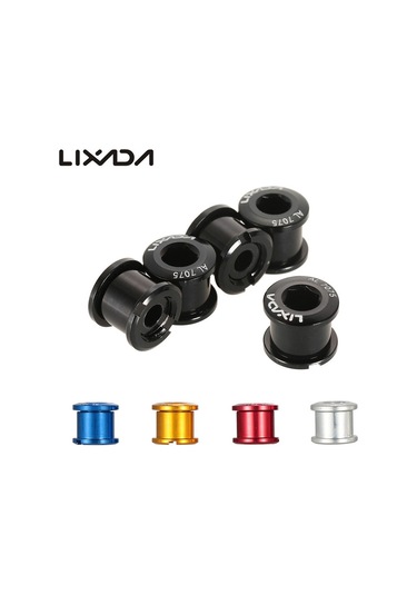 Lixada Set 5 Chainwheel Cıvata 7075 Alüminyum Alaşımlı Crankset Siyah
