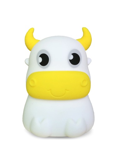 Vkemall Çocuklar İçin Renkli Led Silikon Akşam Lambası - Pil İle Çalışır Pil Dahil Değil Beyaz