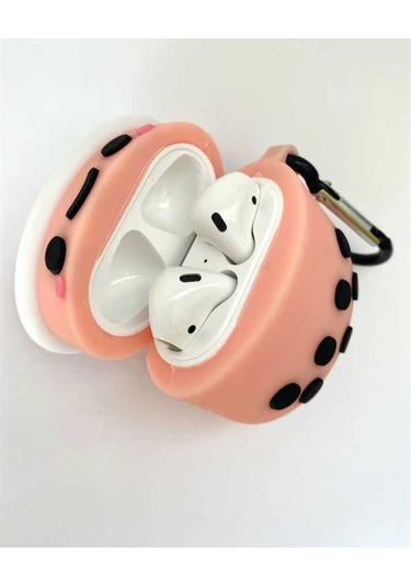 İphone 1/2. Nesil Uyumlu Koruyucu Bluetooth Kulaklık Kılıfı Figürlü Benekli Airpods 1/2. Nesil