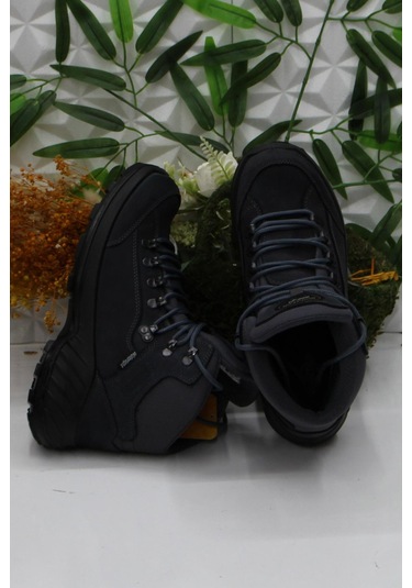 Scooter M4107 Gri Asfalt Anatomik Orijinal Ürün Hakiki Deri Su Geçirmez Erkek Bot 001