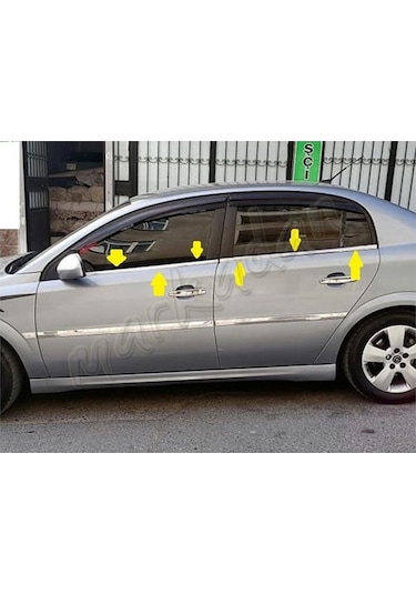 Db Chrome Opel Vectra C Cam Çıtası Nikelajı 2002-2009 4 Parça  P.Ç