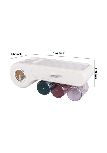 1 Adet Diş Fırçası Tutucu Duvara Monte 3 Bardak Diş Fırçası Tutucu Duvara Monte White Amerika Birleşik Devletleri Beyaz