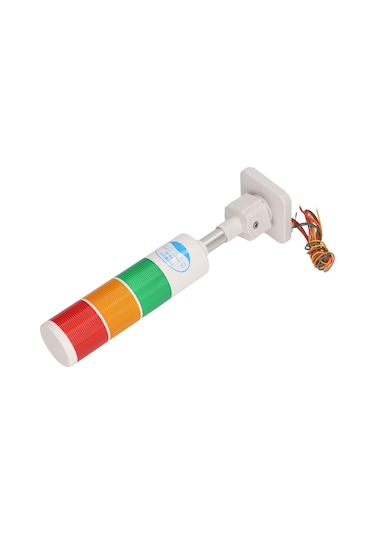 Yaozixa Endüstriyel Led Yığın Sinyal Tüyü, 24v Uyari Işığı, Cnc Ve Otomasyon Üretim Satırları İçin, Alüminyum Gövde, Abs Abajur