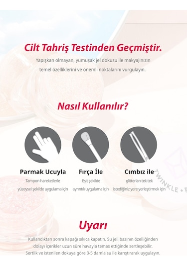 Twinkle Pop Çok Amaçlı Kullanım İçin Yoğun Sim Içerikli Jel Jellyglitter 6 Bronze Banzzak