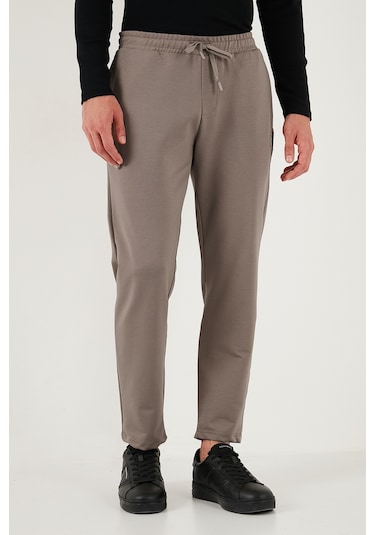 Buratti Regular Fit Normal Bel Düz Paça Erkek Eşofman Altı 5908050 Toprak