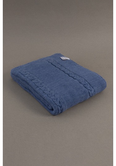 Trenza İndigo Çift Kişilik Battaniye 200x220 15040 Indigo
