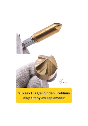 6 Parça Premium Titanyum Kaplama Hss Bits Uçlu Kırılmaz A Kalite Paslanmaz Havşa Açma Matkap Uç Seti