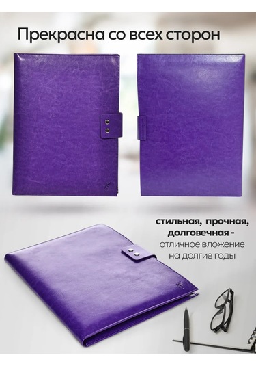 G A4 Eko Deri Belgeler İçin Klasör Cepli Organizatör 313810913