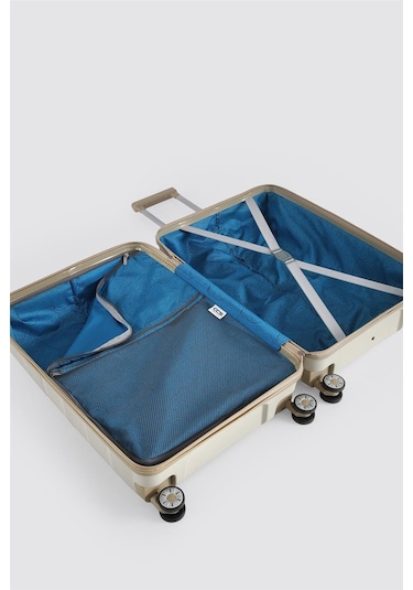 Ççs 5247 Polipropilen Kabin Boy Valiz Beyaz-bej Beyaz - Bej