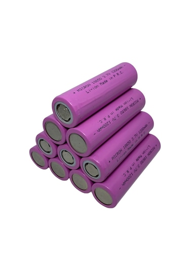 10 Adet 18650 Lityum Pil Batarya 1200 Mah Amper 3.7 V