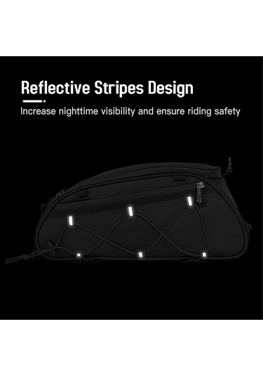 Padalink Ya532 Bisiklet Bagaj Çantası - Kırmızı, Dayanıklı Polyester, 36.5x16x14cm, 420g Kırmızı