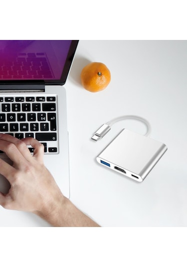 Suntek Tip C - Hdmı Kablosu Dönüştürücü Dizüstü Gümüş