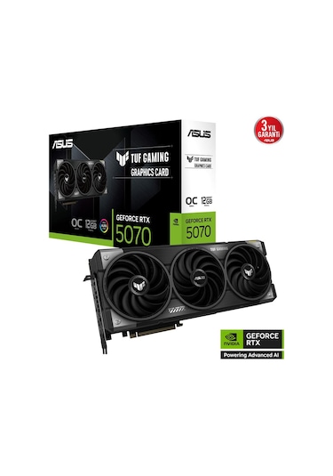 Asus Tuf-rtx5070-o12g-gamıng 12gb 192bit Gddr7 Dp/hdmı Pcı 5.0 Ekran Kartı