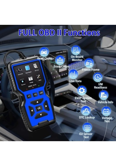 Xuweiwei Mavi Obd2 Okuyucu Araba Arıza Teşhis Cihazı Motor Kod Tarayıcı Voltaj Test Aleti Obdıı