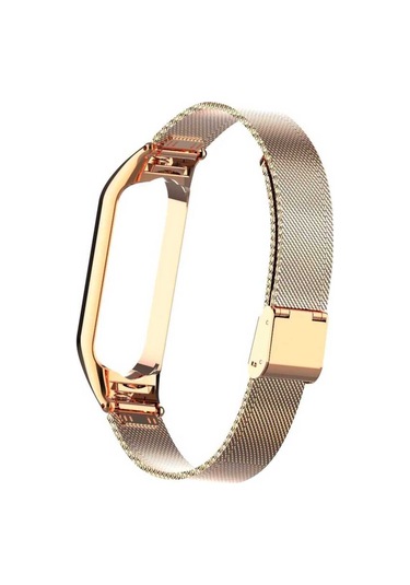 Xiaomi Mi Band 6 Uyumlu Krd-06 Metal Prl Kordon Siyah