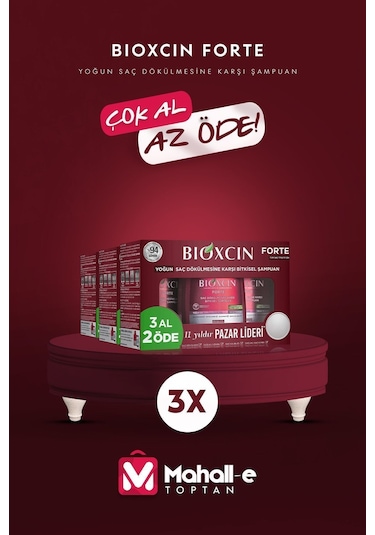 Forte Yoğun Saç Dökülmesine Karşı 3 Al 2 Öde Şampuan 300 Ml 3x3