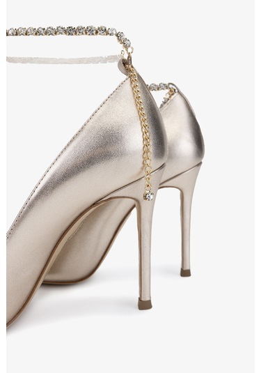 Valmenti Yuki Kadın Gold Hakiki Deri Topuklu Ayakkabı 613 27350 Bn Ayk Y24 Gold