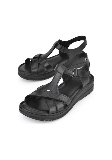 Ziya, Kadın Hakiki Deri Sandalet 1511051z011 Siyah 1511051z011 000 Siyah
