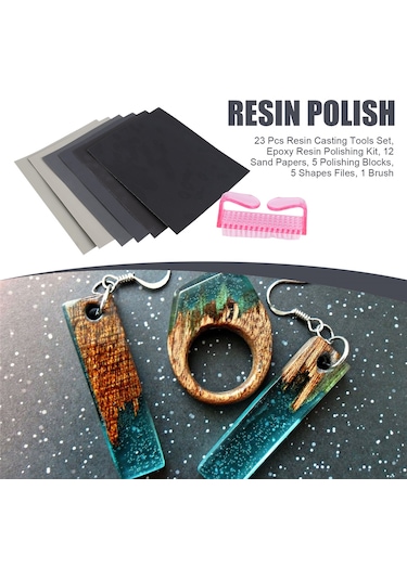 23 Parça, 12 Zımpara Kağıdı, 5 Parlatma Bloğu, 5 Şekil Törpüsü, 1 Fırça