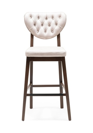 Olivya Ahşap Bar Sandalyesi Beyaz