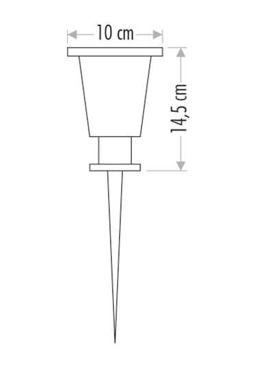 Cata 12W Amber Ledli Bahçe Kazığı Dış Mekan ct-7304a Çok Renkli