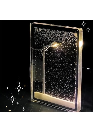 Kangvka Kendi Ellerinle Oluşturabileceğiniz, Sessiz Kar Sahnesi Ve Isımsı Işık Sağlayan Dıy Dekoratif Kar Gece Lambası Çok Renkli