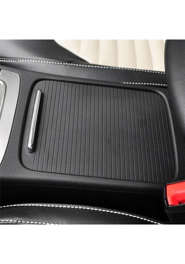 Ön Orta Sürgülü Panjur Bardak Tutucu Stor Perde Kapağı Siyah