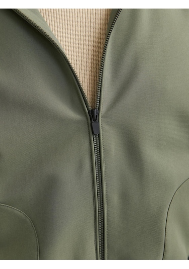 Jack & Jones Erkek Kapüşonlu Bomber Ceket - Perfect - 12270682 Agave Green Yeşil