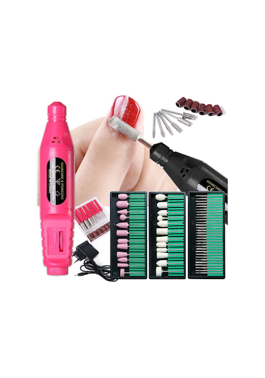 Lulaa Profesyonel Elektrikli Tırnak Matkap Makinesi Manikür Araçları Pedikür Black-set-b Us Plug